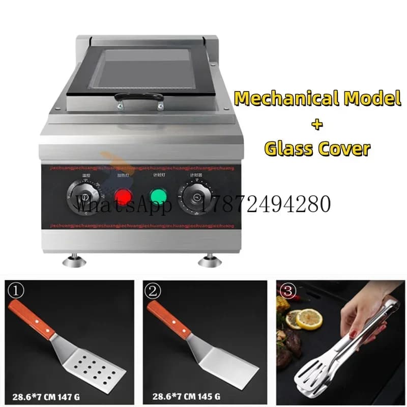 Single Pot 2500 W Gyoza Gnocco Frying Brush Frying Plate for frying Machine for frying gnocchi for restaurant
