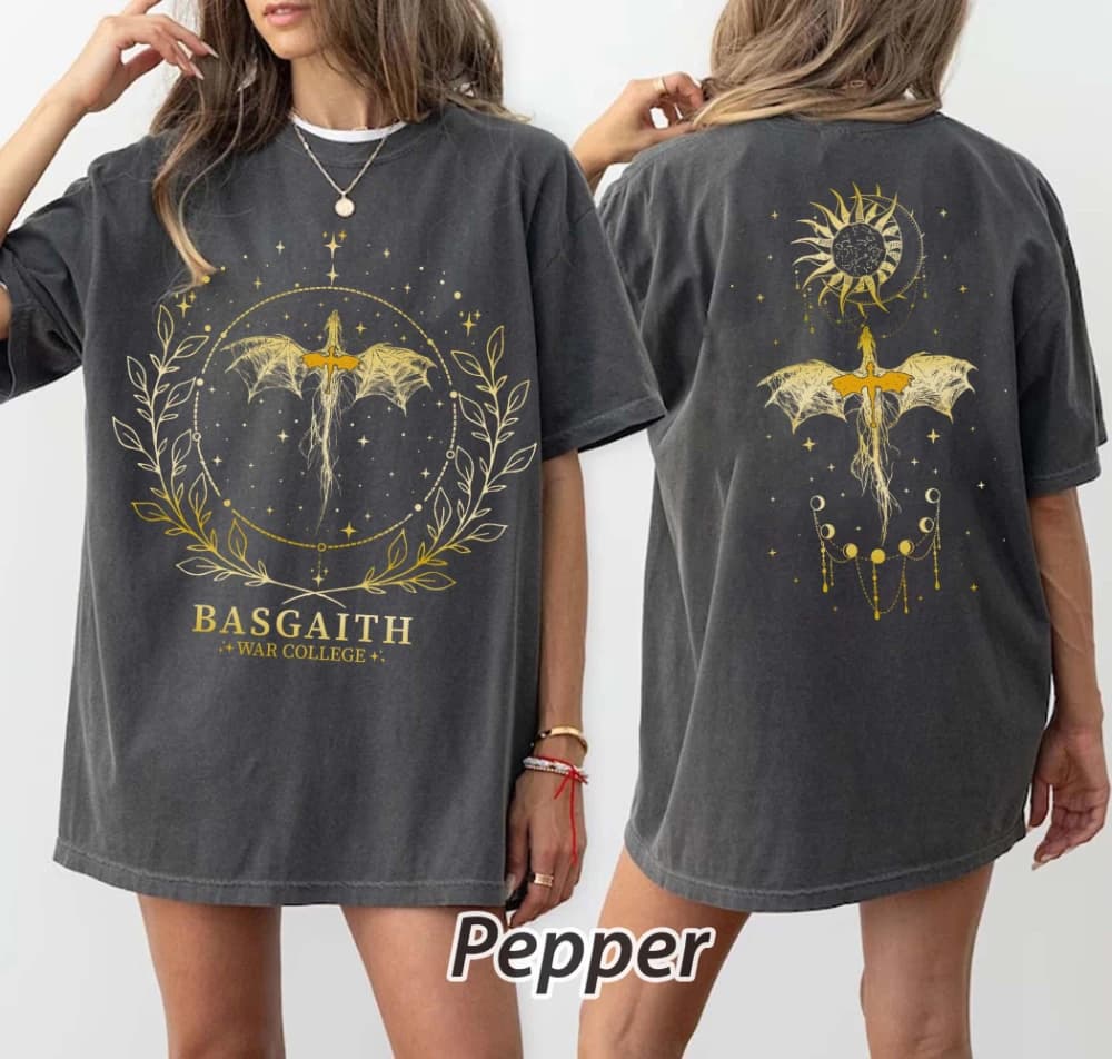Maglietta vintage Basgiath War College Fourth Wing, maglione Dragon Rider, maglietta viola Sorrengail Xaden Riorson