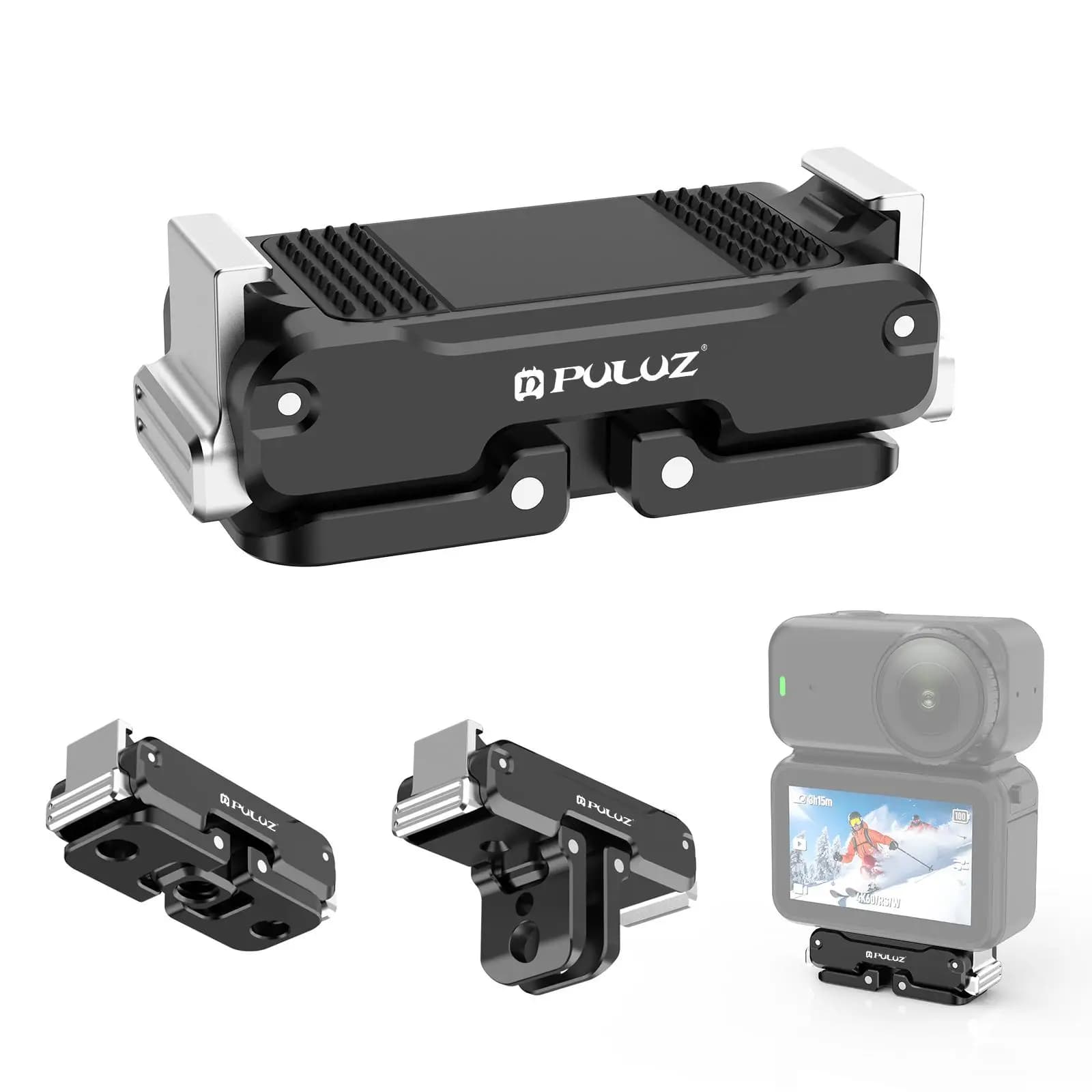 PULUZ Magnetic base Bracket quick release expansion adapter 1/4" thread for action camera accessories DJI Osmo Nano