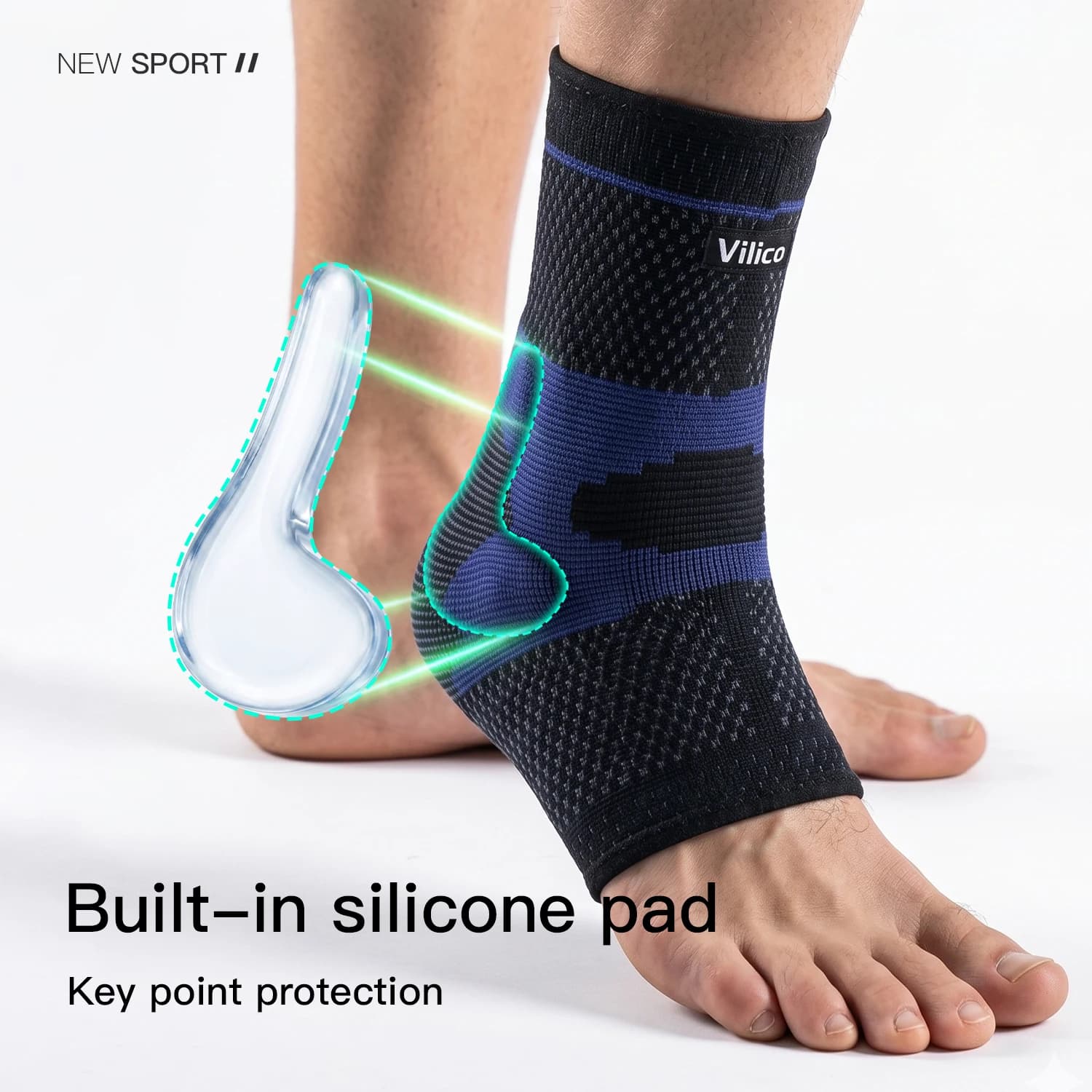 Supporto per Caviglia Leggero e Altamente Elastico, Assorbimento degli Urti e Sollievo dalla Pressione per Sport Quotidiani, Protezione Anti-Disarticolazione