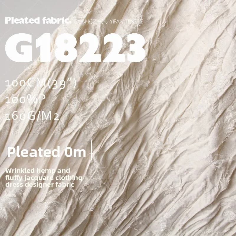 Tessuto Jacquard con Nappe Effetto Crushed Fuzz per Abiti e Set di Abbigliamento, Materiale per Cucito Fai da Te al Metro