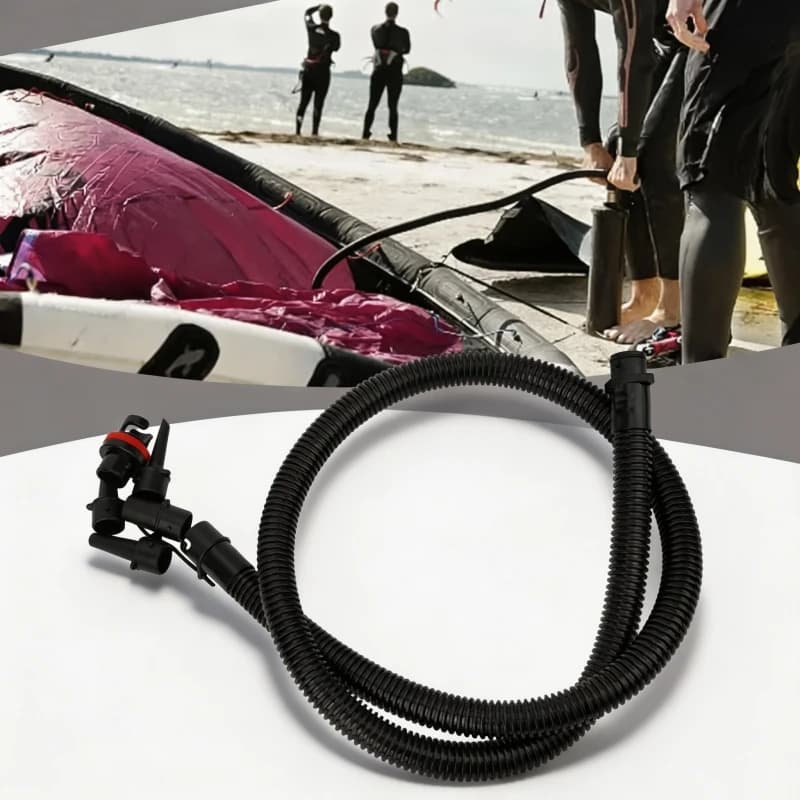 1set Inflatable Pump Replacement Hose with 5 Multi‑Size Nozzles Hand Pump Tube for Kayak SUP Paddle Board Surfboard