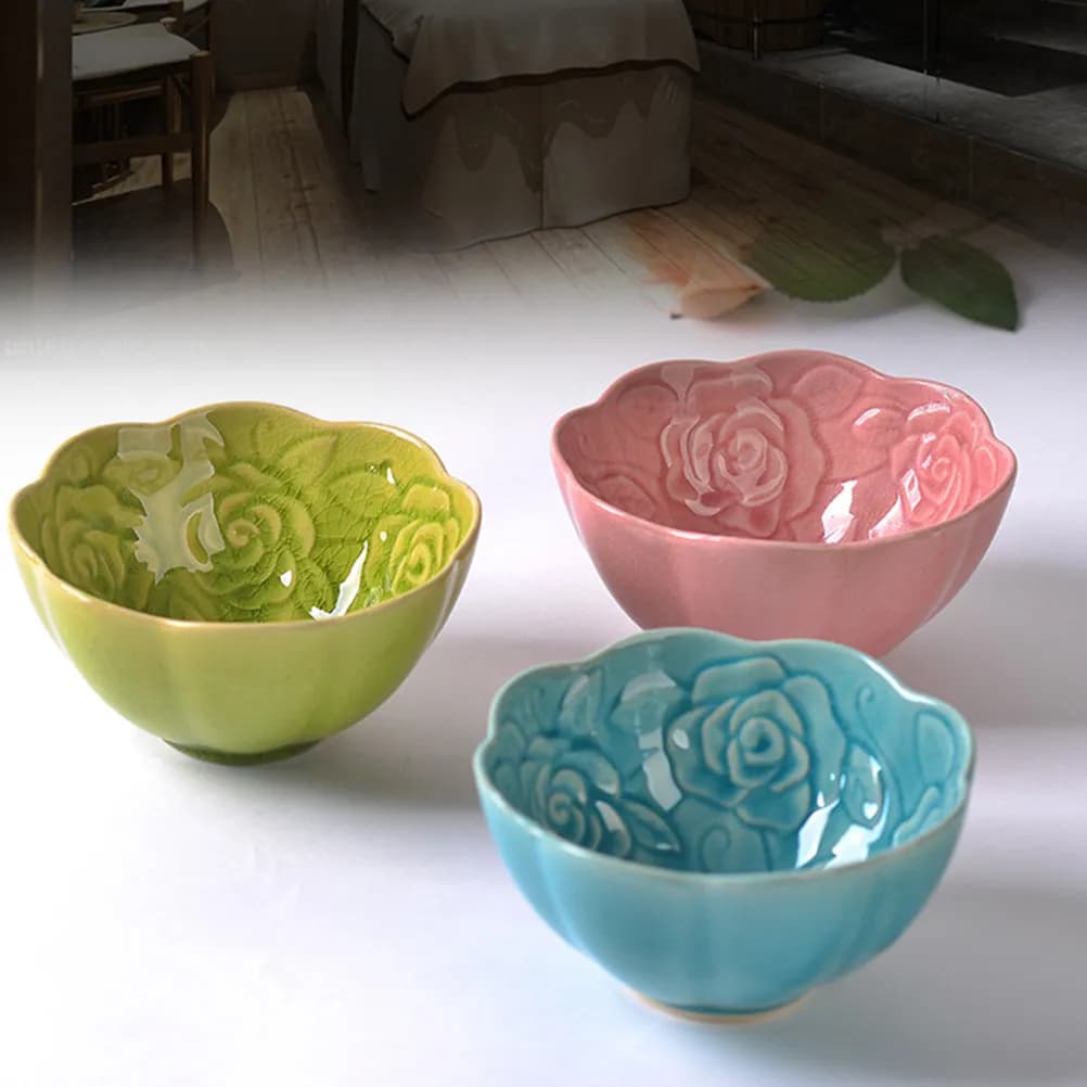3Pcs Essential Oil Ceramic Bowls Multipurpose Incense Stick Tray Facial Mask Blending Salon Supplies Esthetician Supplies