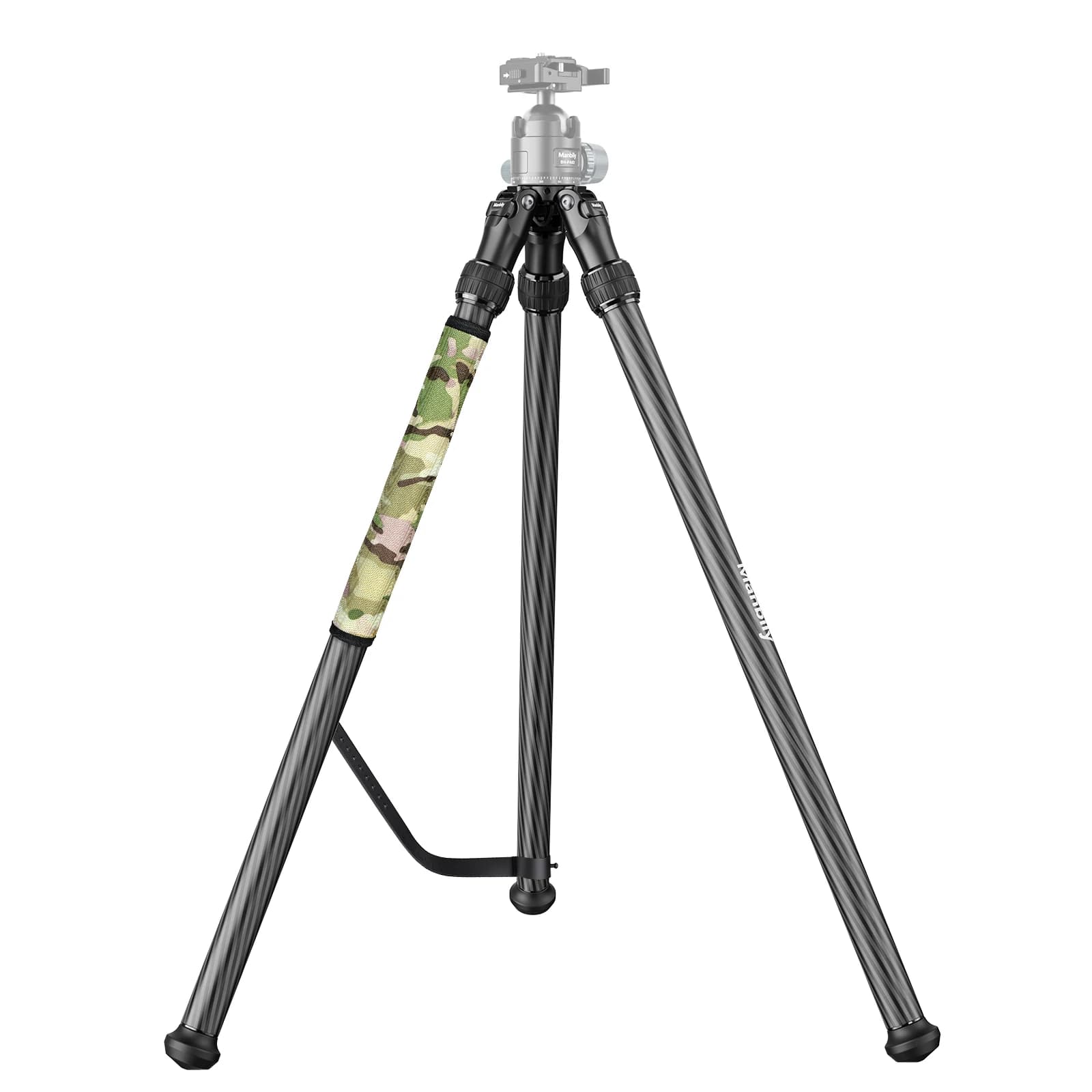 Manbily WZ-2832 Treppiedi per carichi pesanti senza testa a sfera Tubo treppiede professionale in fibra di carbonio da 32 mm per fotocamera DSLR