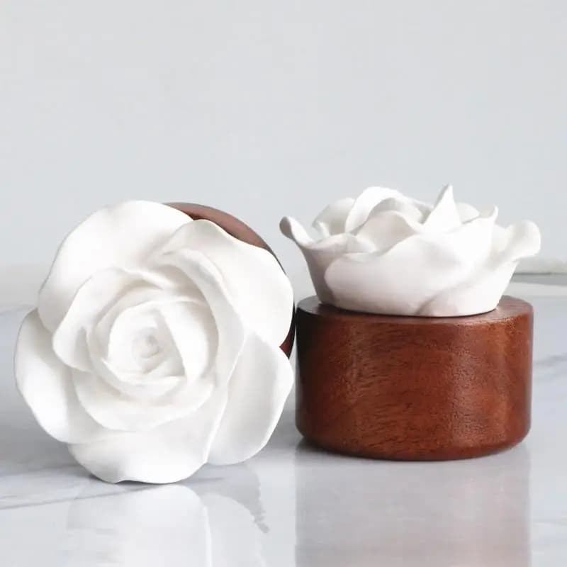 Creative Flower Shape Aroma Diffuser DIY Fragrance Ornament Desktop Car Home Aromatherapy Decor For Bedroom Living Room