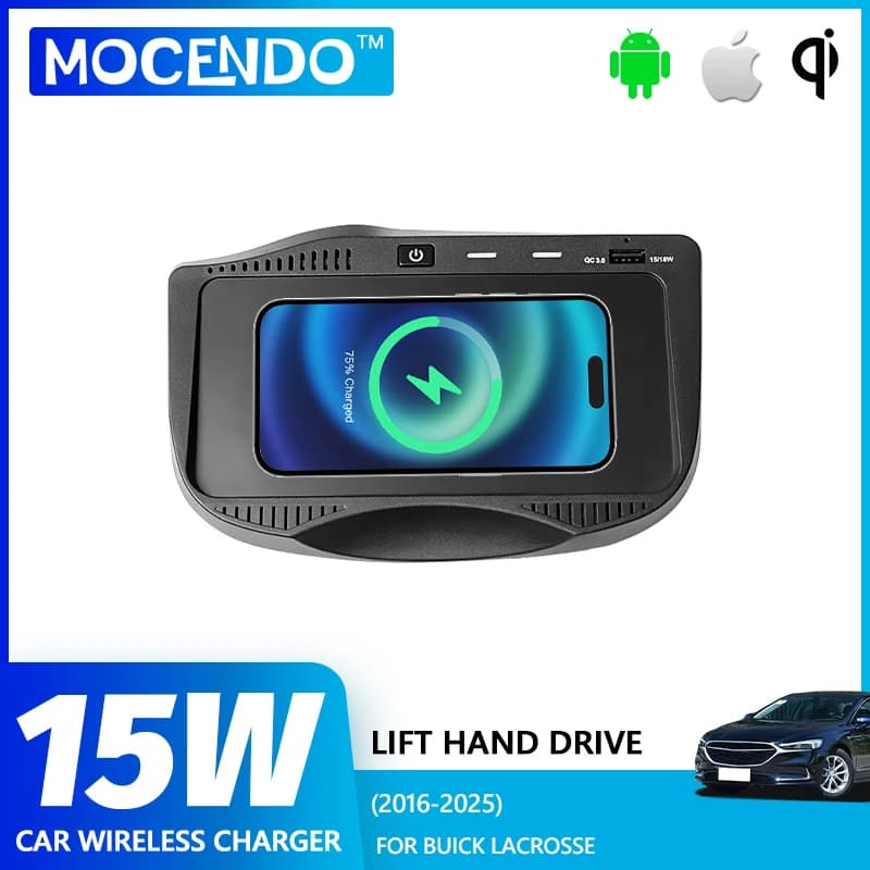 Caricatore Wireless 15W per Buick LaCrosse 2016-2025, Accessorio Auto per Ricarica Rapida, Piastra di Ricarica Telefono, Modifica