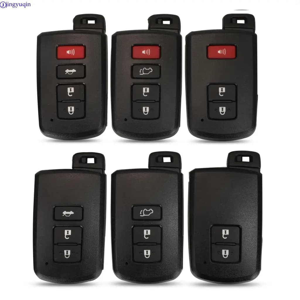 Jingyuqin Custodia Chiave A Distanza 3/4 Pulsante Auto Borsette Per Toyota Camry Corolla Avalon Rav4 Land Cruiser Chiave Intelligente