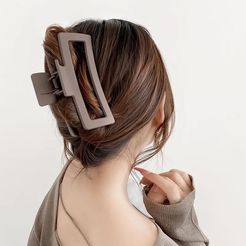 Extra Large 5 Inch Claw Clips Solid Color Oversized Matte Non-Slip Rectangle Hair Grips for Thick And Long Hair