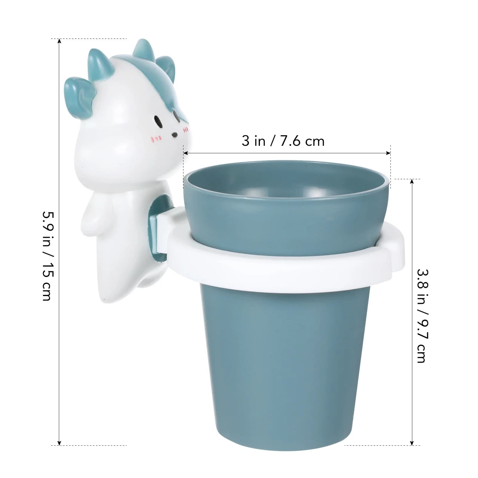 2 pezzi per bambini cartone animato set di tazze per risciacquo animale colorato portaspazzolino per bambini uso del bagno divertente tazze per l'igiene orale tazza per risciacquo per i bambini