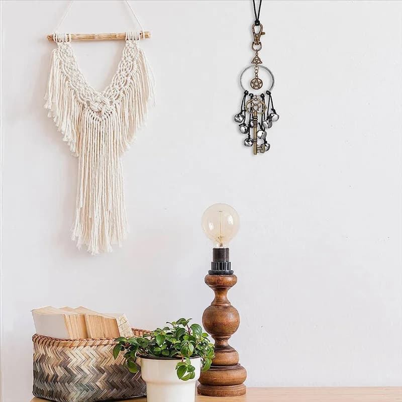 ABJS Rattan Wind Chimes Pray Crystal Wind Chimes Witch Protect Door Handle Pendants Family Room Decoration