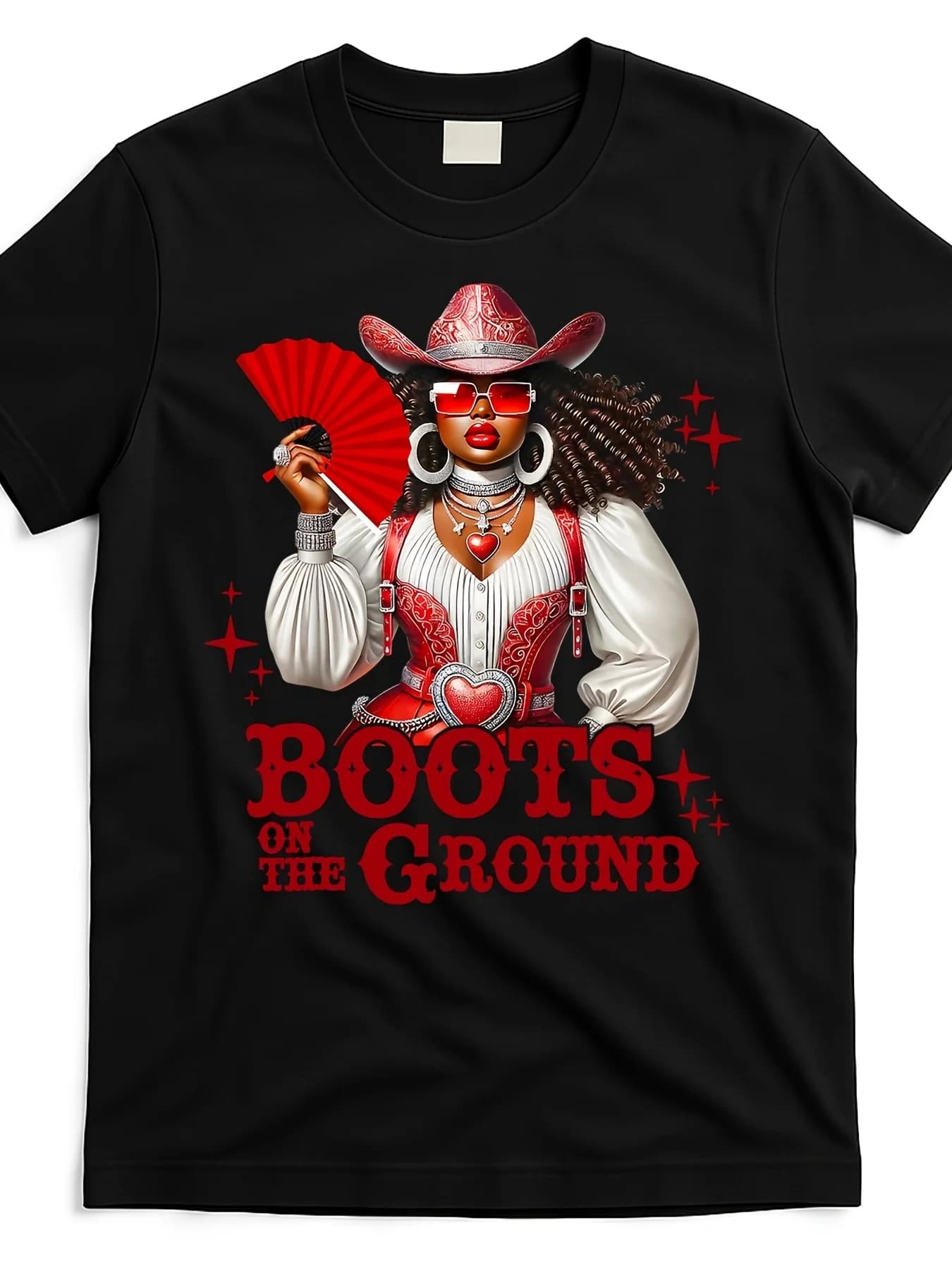 T-shirt da uomo Stivali da terra in cotone T-shirt grafica da cowgirl occidentale Harajuku y2k casual O-collo manica corta unisex