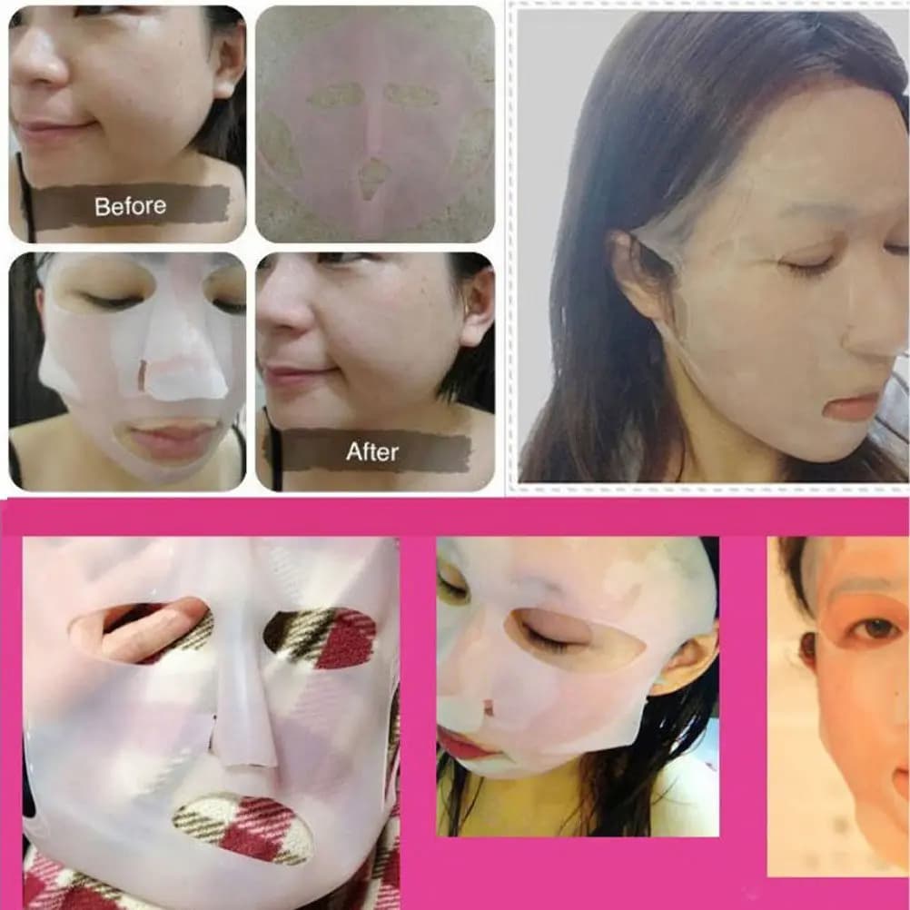 Maschera Protettiva in Silicone Riutilizzabile Impermeabile Trasparente con Elastici Morbidi per le Orecchie, Maschera Viso Idratante, Protezione per Siero