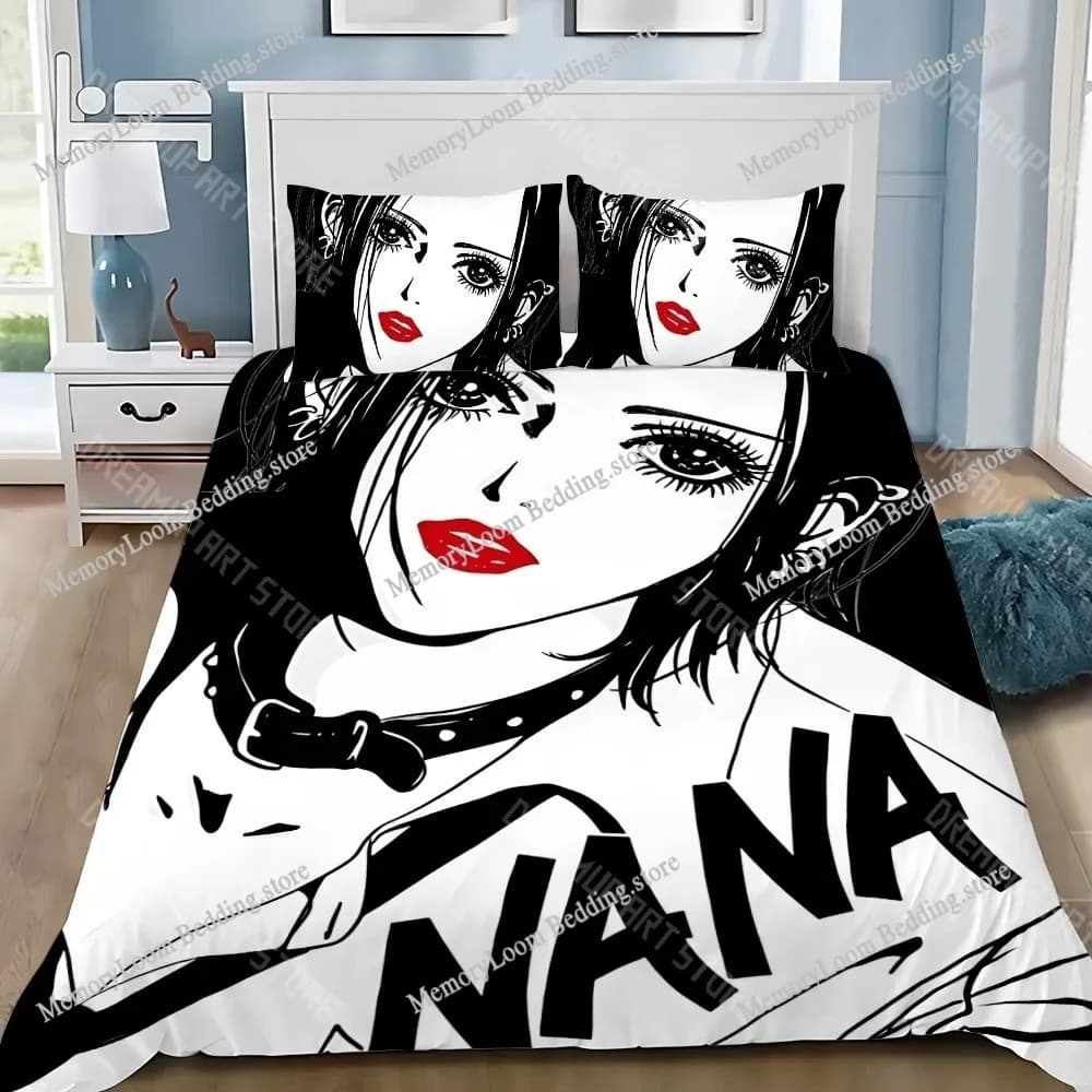 Anime Duvet Cover Pillowcase Bedding Set Adult Boy O-Osaki NANA Girl Bedroom Decoration Children Gift Single Double Large Size