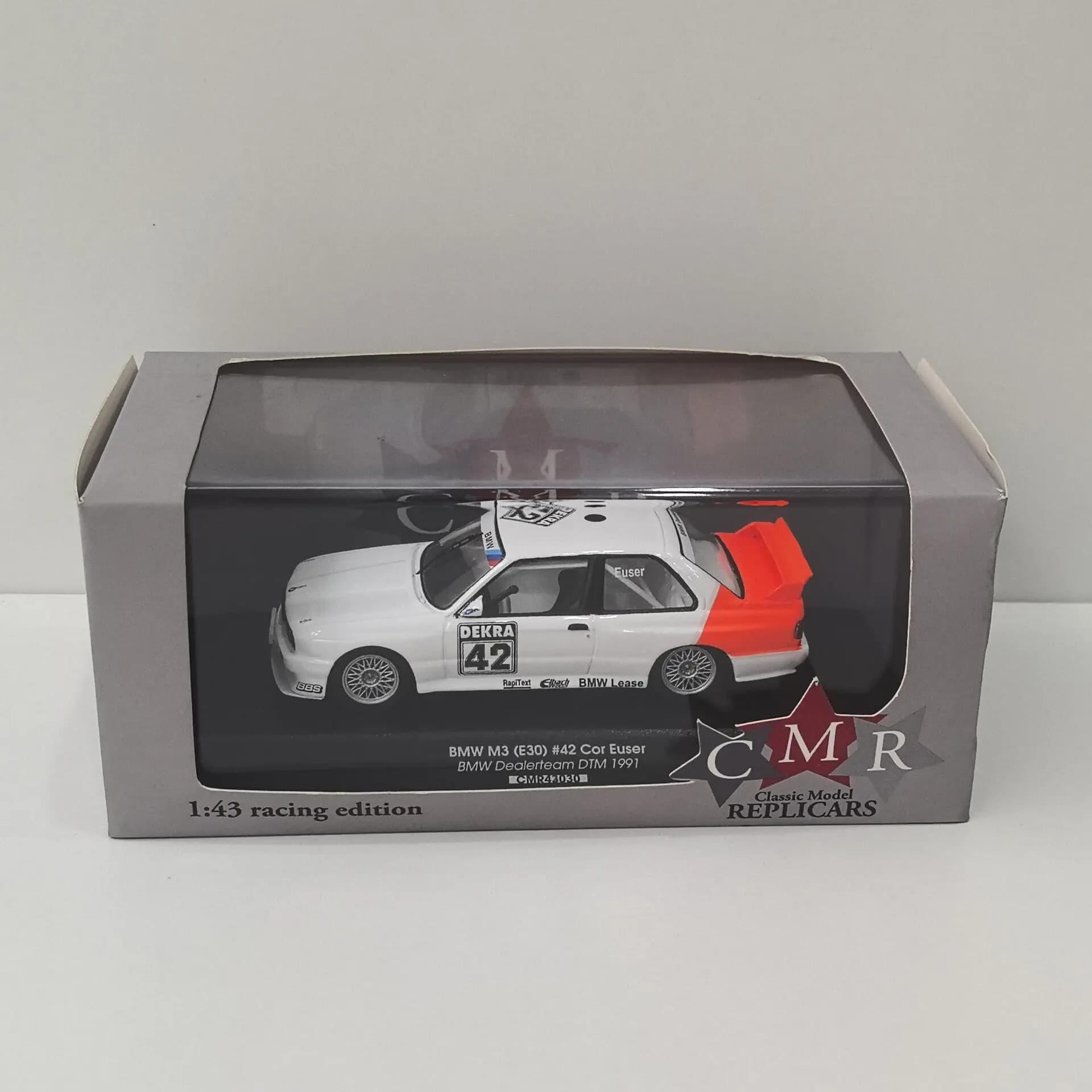 Modellino in Scala 1/43 BMW M3 E30 CMR # Modellino Auto in Lega 42 1991 DTM Racing 19