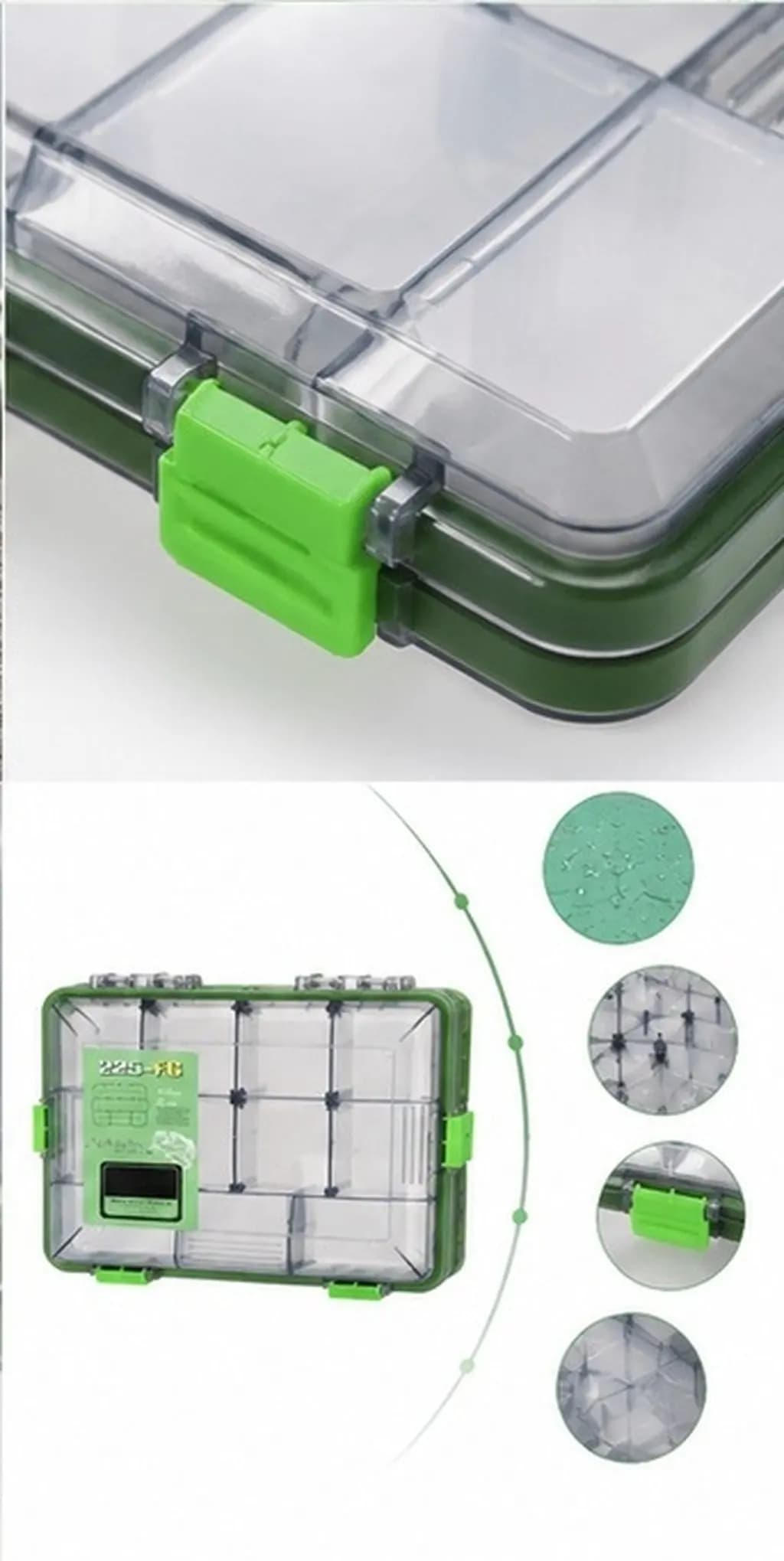 1Pcs Fishing Tackle Box Portable Large Capacity Waterproof Organizer for Fishing Gear Hooks Lures Storage Lure Tray Box
