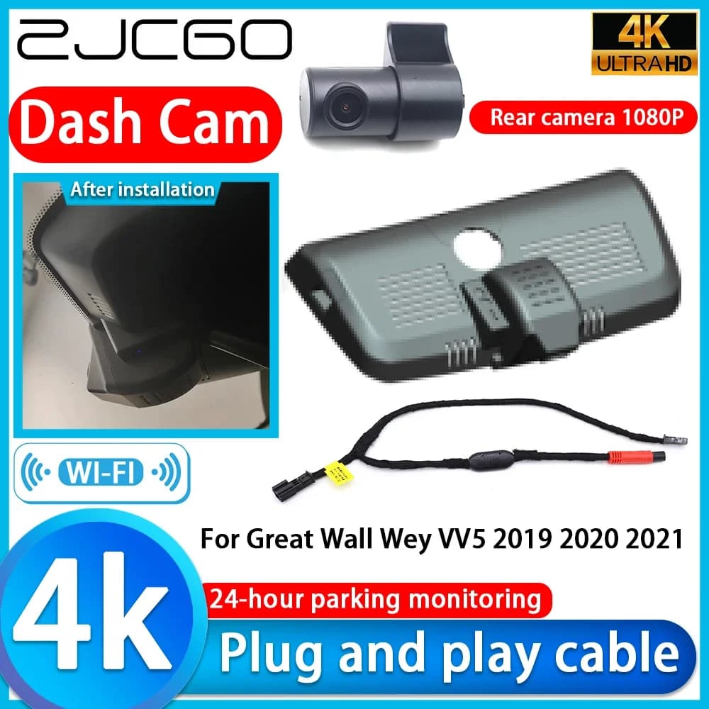 ZJCGO for Great Wall Wey VV5 2019 2020 2021 Video Recorder 4K UHD Plug and Play DVR Camera for Auto