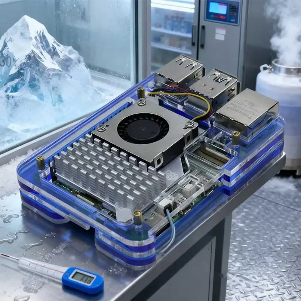 For Raspberry Pi 5 5 Layered Acrylic Case 5 Layered Light Portable Acrylic Case Active Cooling Compatibility with Active Cooling Device