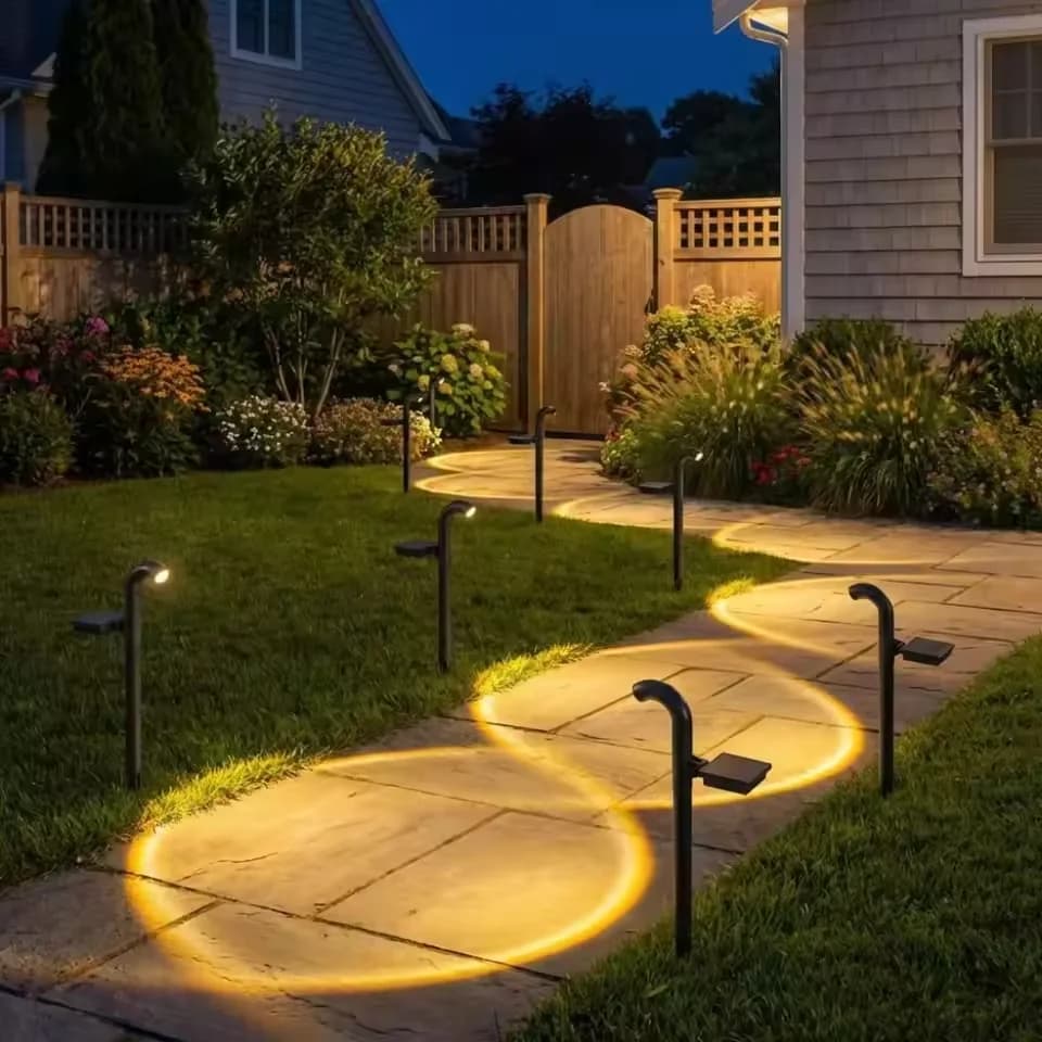 1-3 Pezzi Luci Solari per Vialetti, Luci LED a Mezzaluna con Pannello Solare per Esterni, Impermeabili IP55, per Patio, Giardino, Sentieri