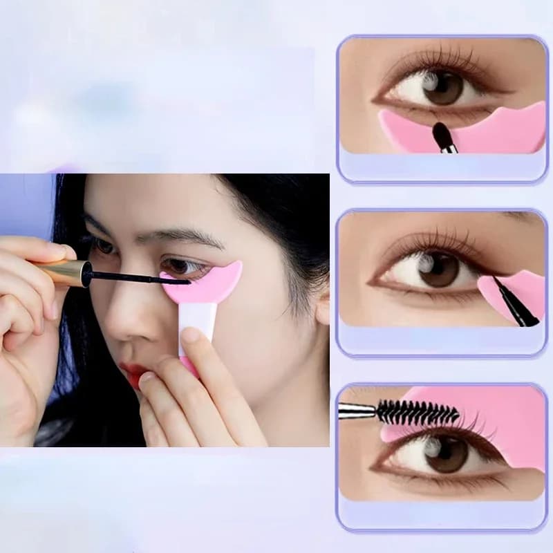 Women's Cosmetic Accessories Helper for Make-up for Beginners 3 in 1 Stencil for Make-up Silicone Eyes Guide Care Model Shade Models