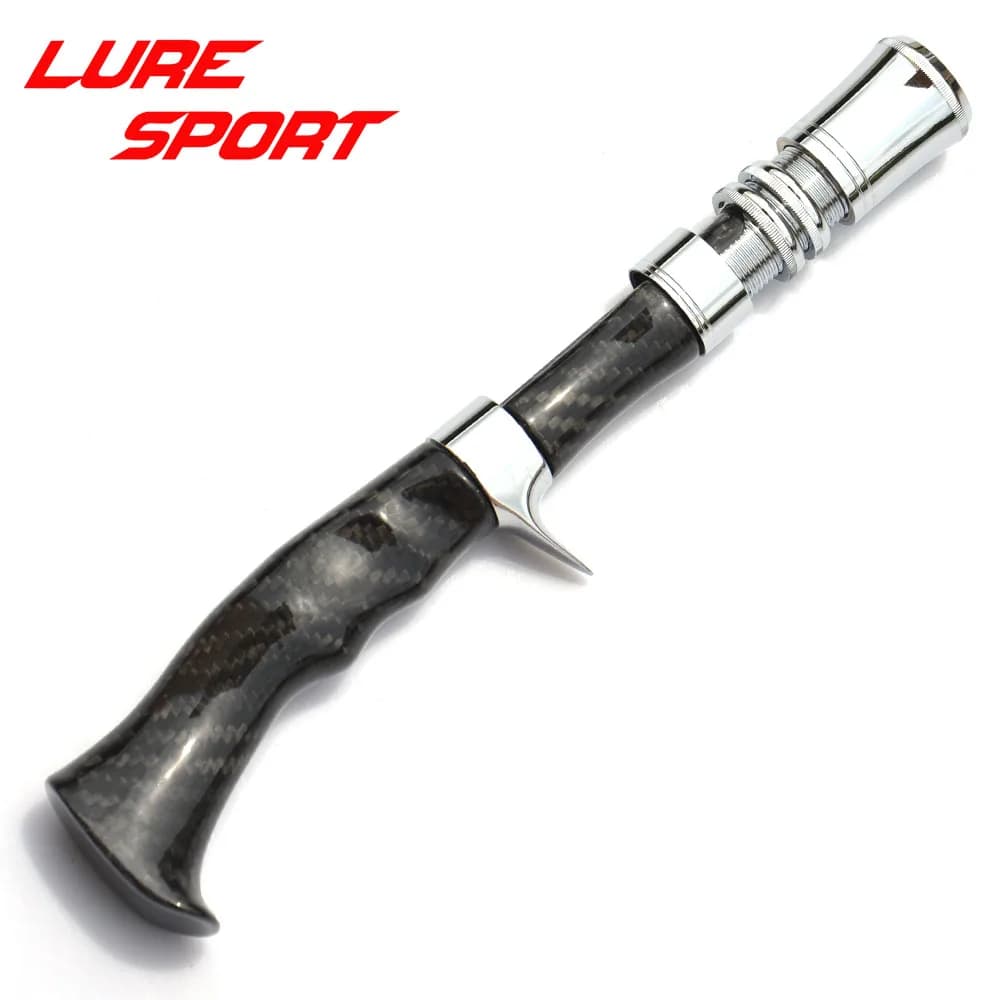 Proton 3K Woven Carbon 108mm Rear Grip 82mm Reel seat Body Wood Body Alu Trigger Cast Reel Seat Set Rod Building Component DIY