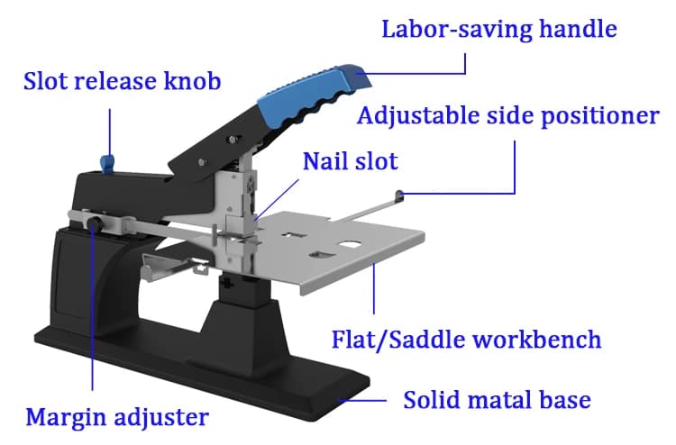 Cucitrice per Carta Professionale Rayson SH-03 in Metallo per Rilegatura a Piatto e a Sella, Cucitrice Resistente per Uso Industriale