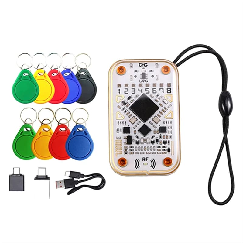 B92B-Chameleon Ultra RFID Smart Chip Readerr + 4XCUID 5XUID Portachiavi Smart Card Emulatore 125K 13.56M IC ID NFC Card Decoder