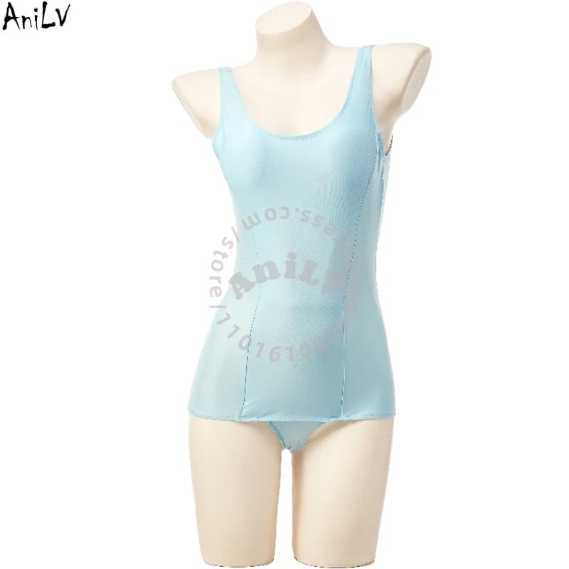 Costume Cosplay AniLV Uniforme da Ginnastica Studentessa Anime Giapponese, Tuta Intera, Costume da Bagno
