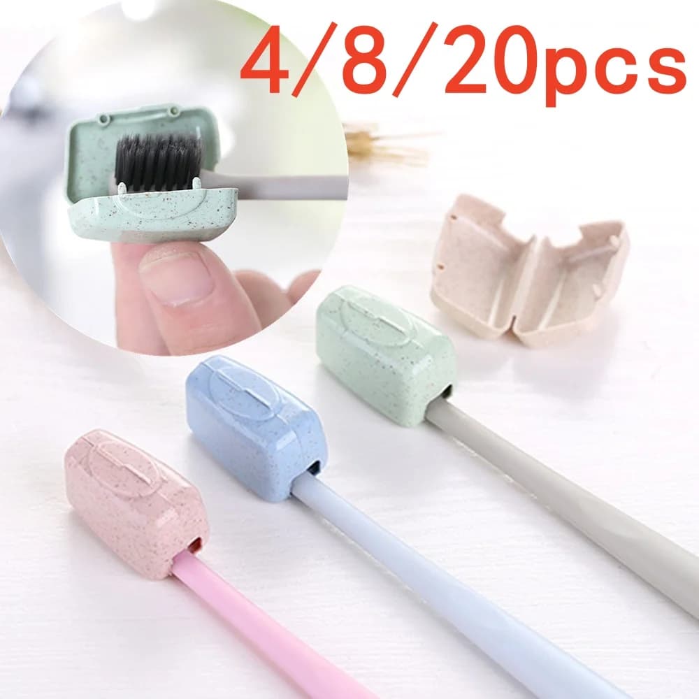 4/8/20pcs tappi per la copertura della testa dello spazzolino da denti custodia protettiva per porta spazzolino da denti portatile per l'organizzatore del bagno da campeggio all'aperto da viaggio