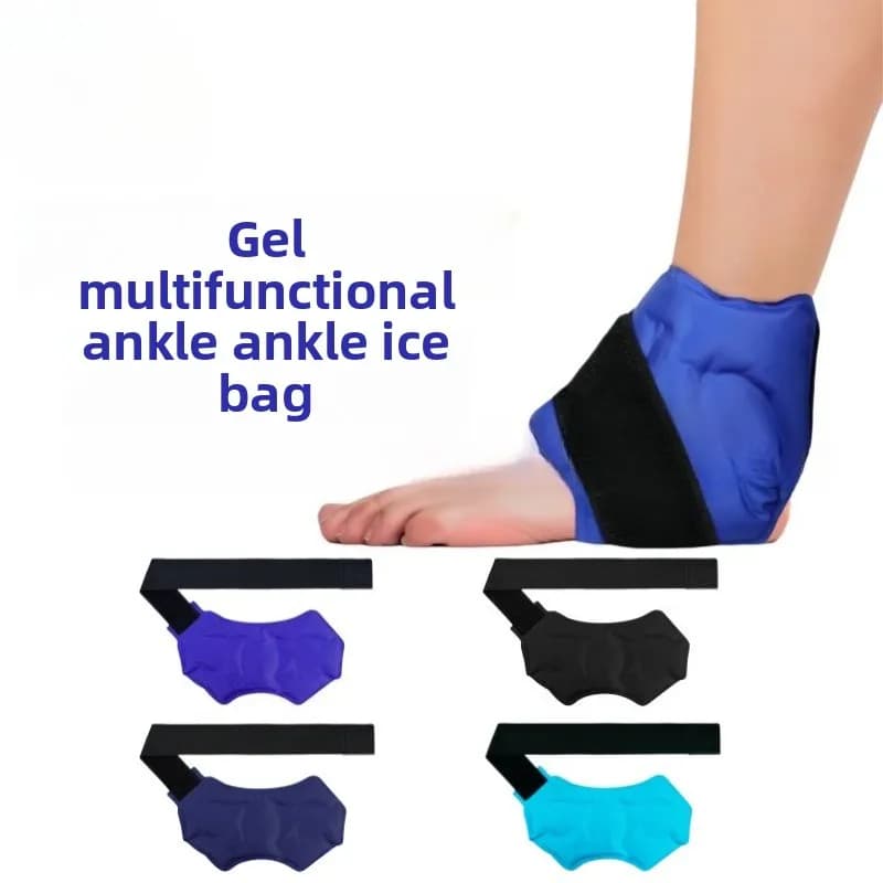 ‌ Avvolgimento di ghiaccio per supporto alla caviglia – Tutore per terapia del freddo in gel riutilizzabile per gonfiore e sollievo dal dolore (360 ° Wrap Design, raffreddamento fisico)