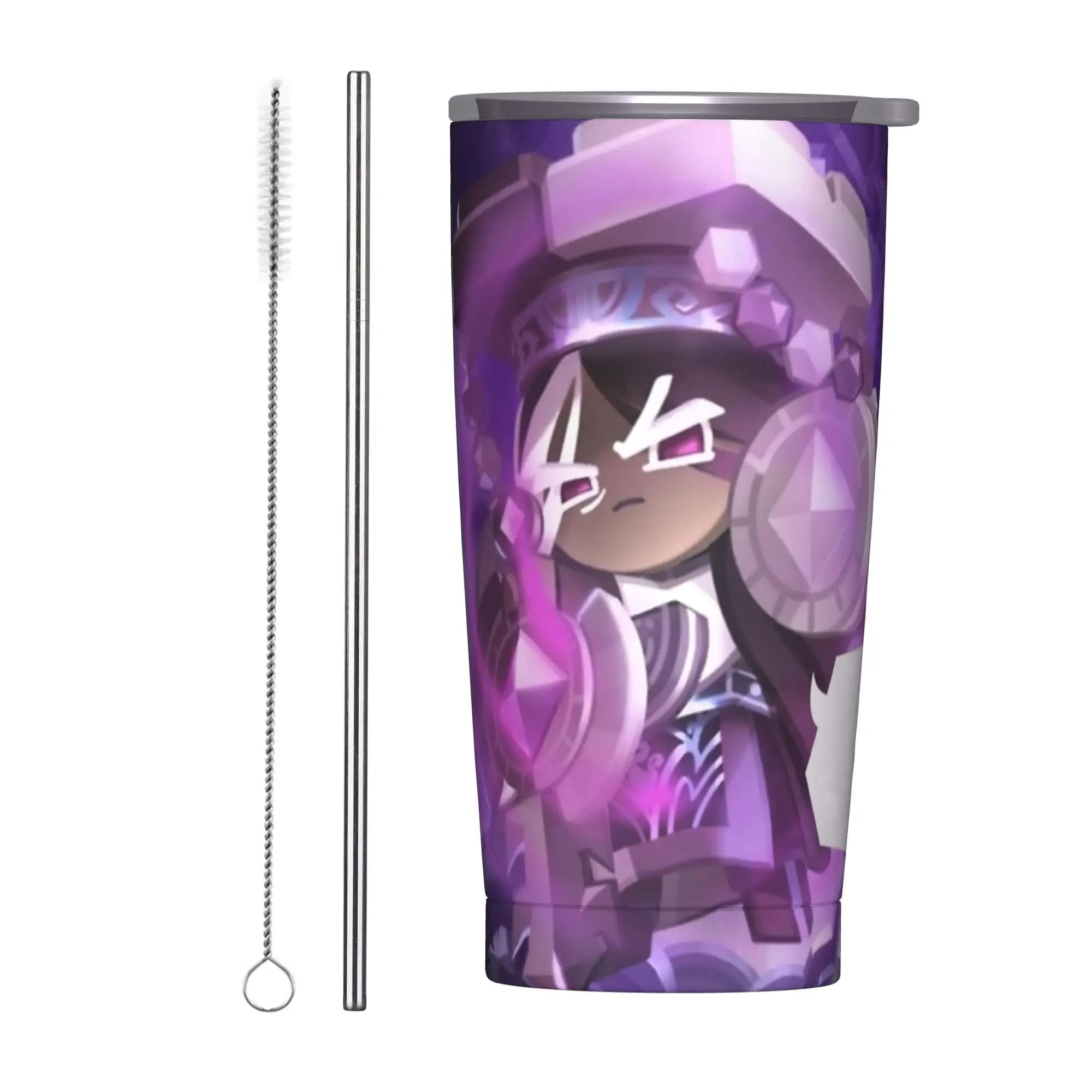Tazza Termica Darks Cacao Cookie Dragon Lord, Bicchiere Isolato Sottovuoto Cookie Run Kingdom, Tazza da Auto in Acciaio Inox, Bottiglia d'Acqua 20oz