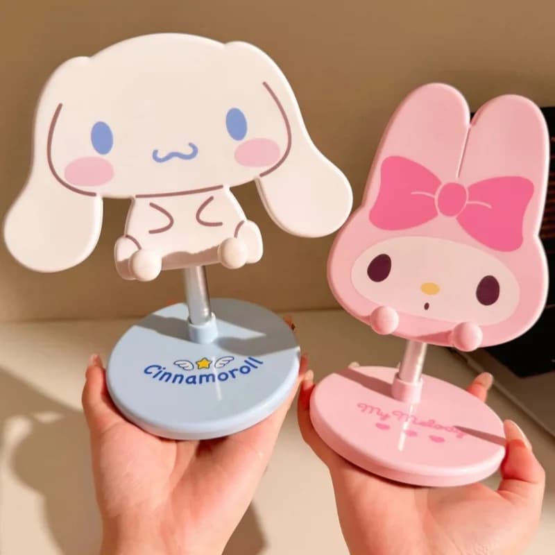 Sanrio My Melody Kuromi Cinnamoroll Supporto per telefono Supporto telescopico pigro regolabile Supporto per regalo di compleanno periferico anime carino