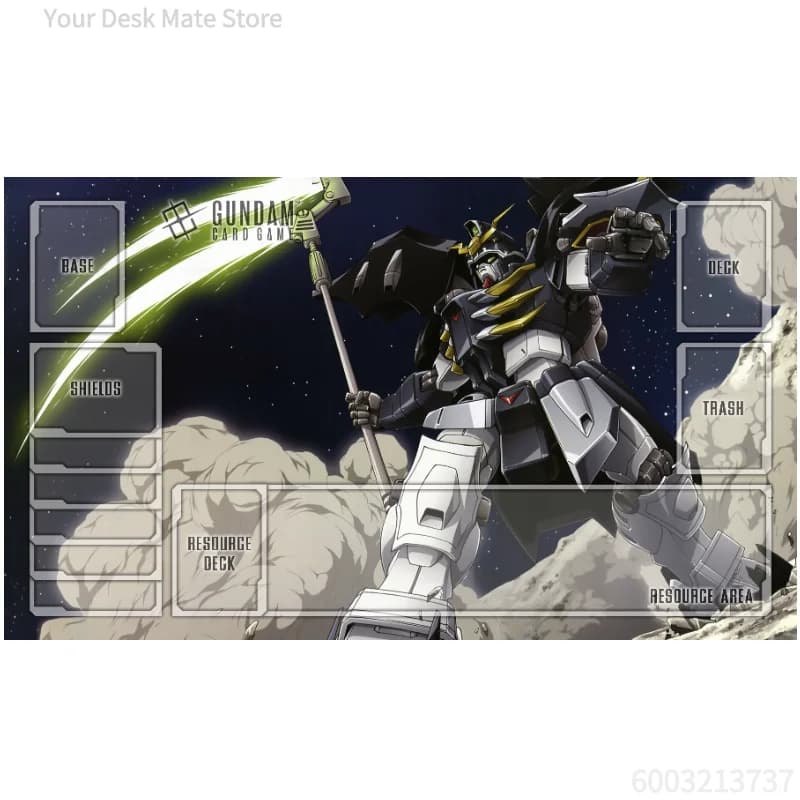Tappetino da gioco Gundam Wing Deathscythe impermeabile e antiscivolo per giochi di carte collezionabili (TCG)