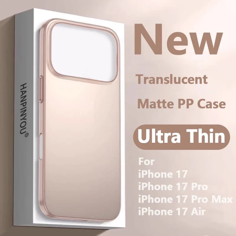 Custodia per telefono in PP opaco traslucido ultra sottile per iPhone 17 Pro Max 17 Air 16 15 14 Plus 13 12 Cover leggera anti-impronte