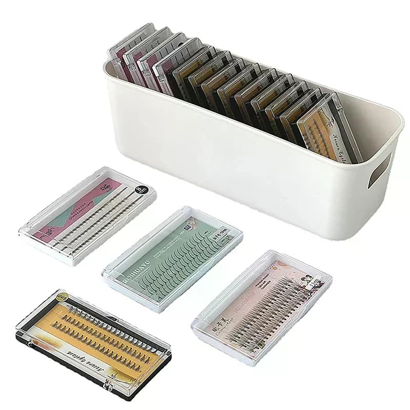 1 Piece S/L Faux Eyelashes Box, Eyelash Extension Tool Organizer, Eyelash Accessories, Cosmetic Tool Box