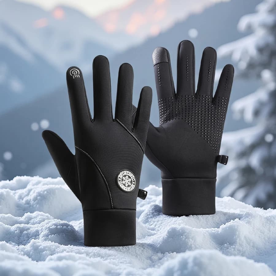 Guanti da ciclismo invernali per esterni, guanti da sci touch screen in velluto da uomo e da donna, guanti da ciclismo caldi antiscivolo e impermeabili