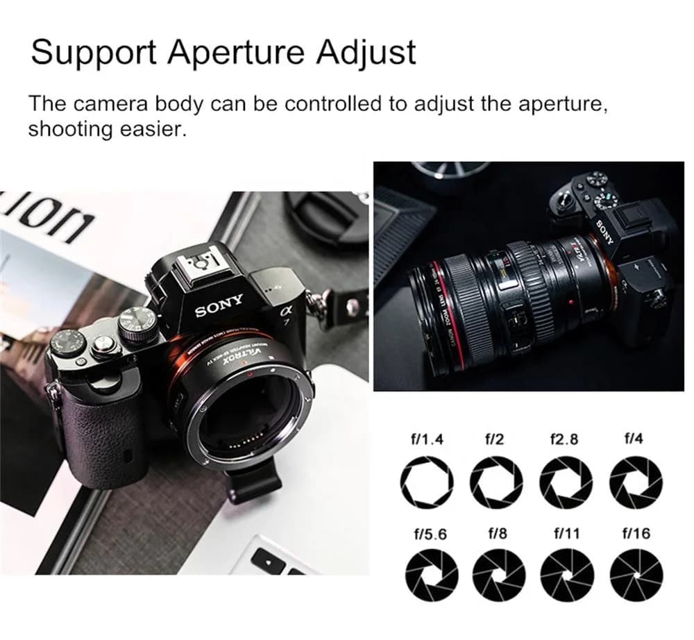 2026 New Viltrox EF-NEX IV Auto Focus Lens Adapter Ring Full Frame for Canon EOS EF/EF-S Lens to E-mount Camera A9II A7R A7IV A