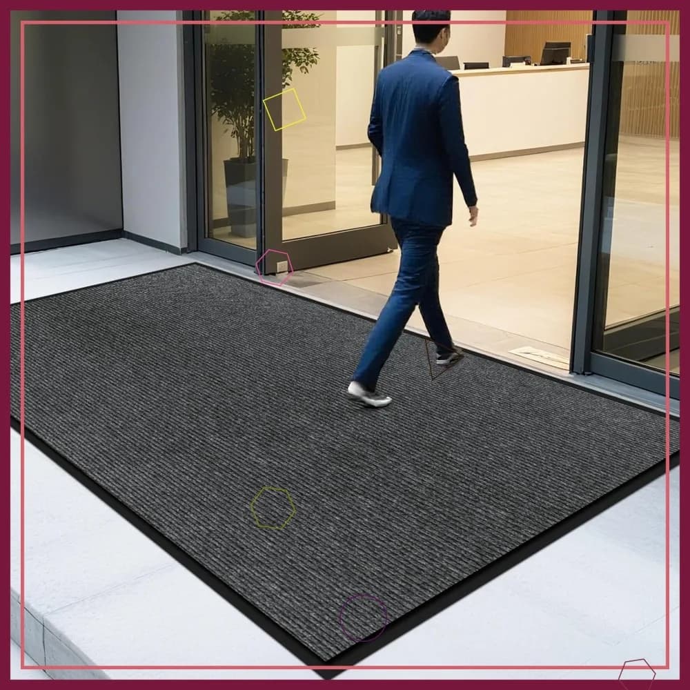 Tappetino per Porta d'Ingresso 4x6 Resistente per Interni ed Esterni, Antiscivolo con Base in Gomma per Aree ad Alto Traffico