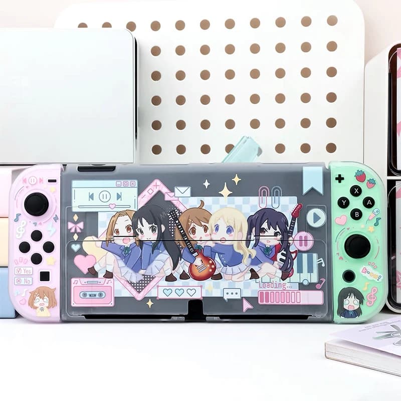 Custodia rigida protettiva per console di gioco Nintendo Switch Oled Custodia protettiva per ragazze Kawaii per gioco host diviso NS Switch