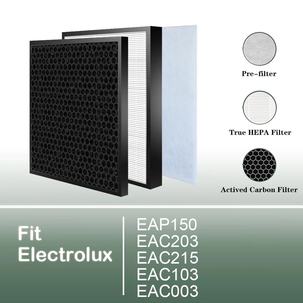 Sostituzione del filtro del purificatore d'aria per Electrolux EAP150 EAC203 EAC215 EAC103 EAC003 Set di filtri a carbone attivo e HEPA