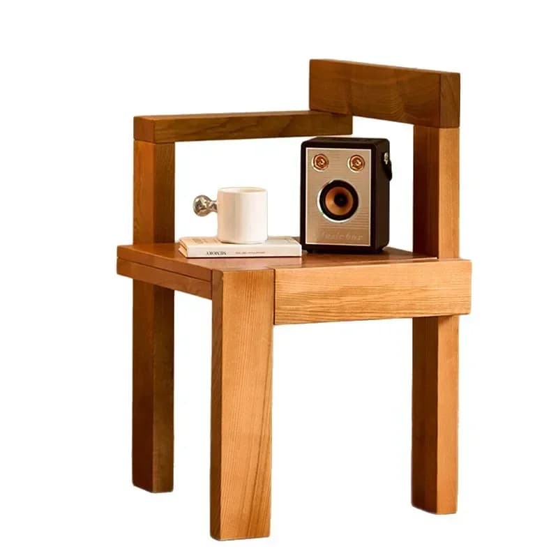 Sedia medievale in legno massello, sedia semplice per il tempo libero, sedia da pranzo italiana di lusso leggero, nera
