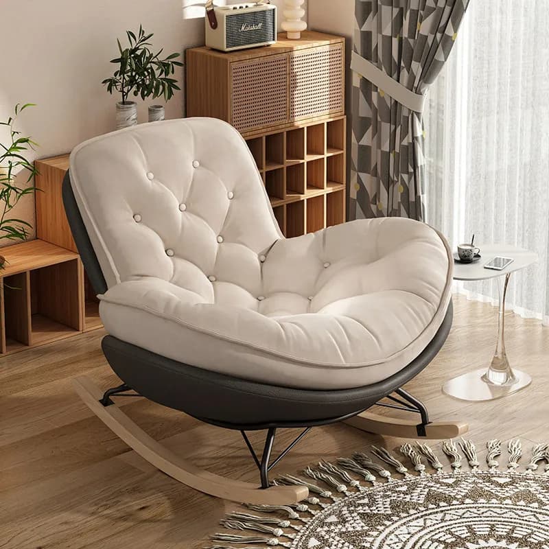 Moderna Poltrona Reclinabile da Ufficio con Funzione Dondolo, Elegante e Lussuosa, Comoda per Lettura e Gaming, Arredamento per la Casa