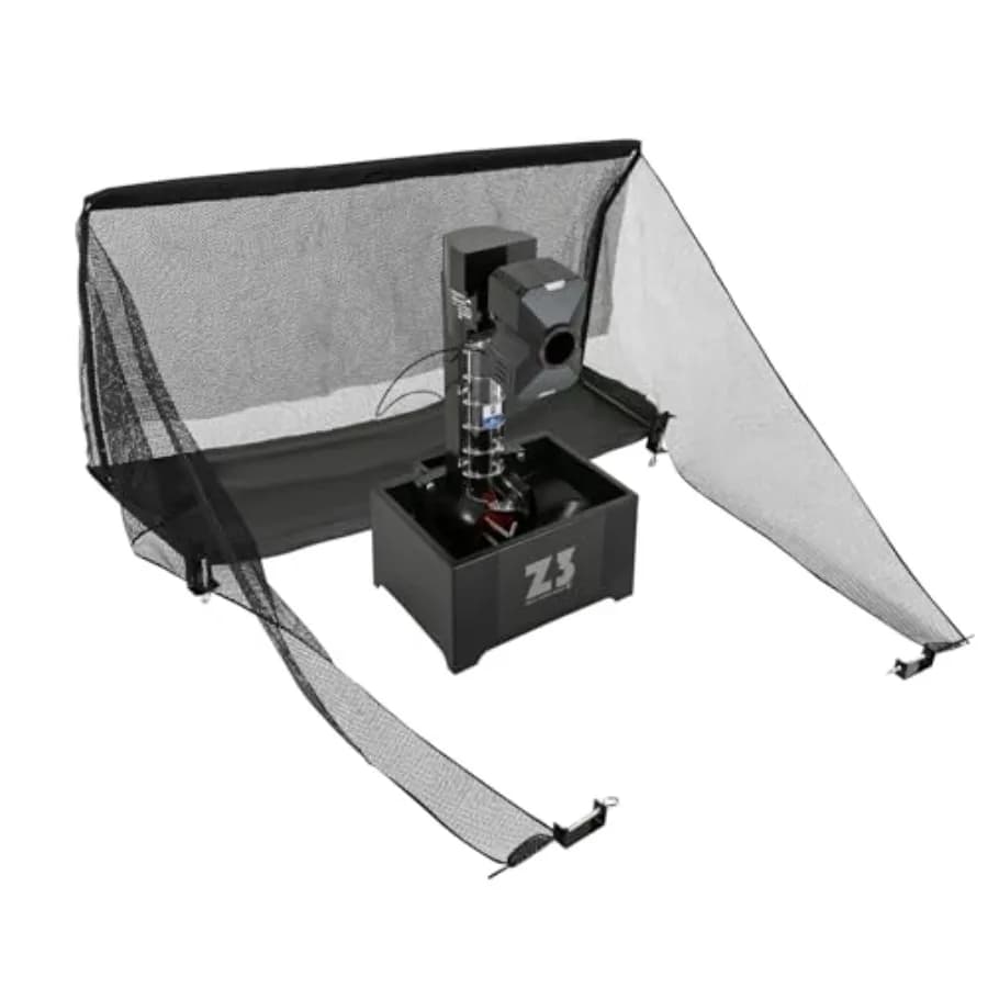 Macchina Automatica per Ping Pong con Rete per Palestre e Scuole, 100 Palline ABS, Raccoglipalline e Telecomando, Rosso e Bianco