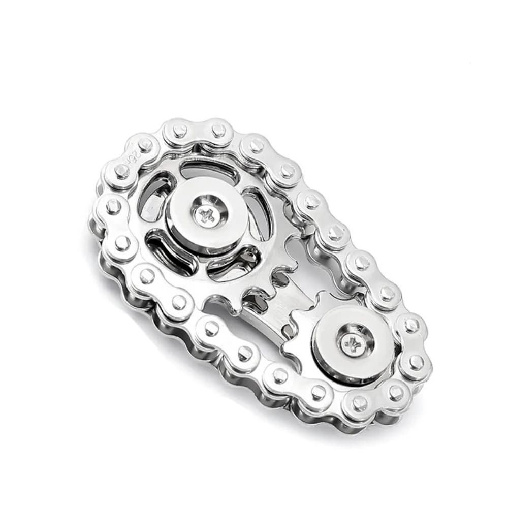 Catene Gear Fidget Spinner Giroscopio Punta delle dita Pignone Spinner a mano Catena ingranaggi Trottola Ruota in metallo Catena giroscopio