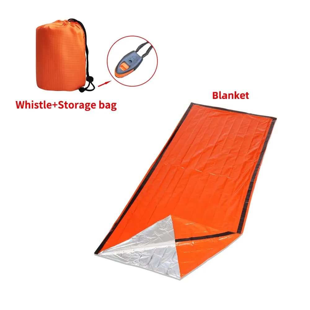 1 Pezzo Sacca Termica di Sopravvivenza EDC per Esterni, Coperta Impermeabile in Mylar, Sacco a Pelo d'Emergenza Portatile, Attrezzatura di Primo Soccorso per Ambienti Selvaggi