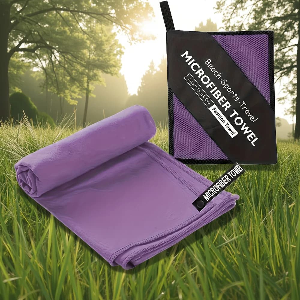 Asciugamano morbido assorbente del sudore ad asciugatura rapida per sport all'aria aperta da 1 pezzo, telo mare in microfibra, asciugamano da viaggio morbido, asciugamano fitness