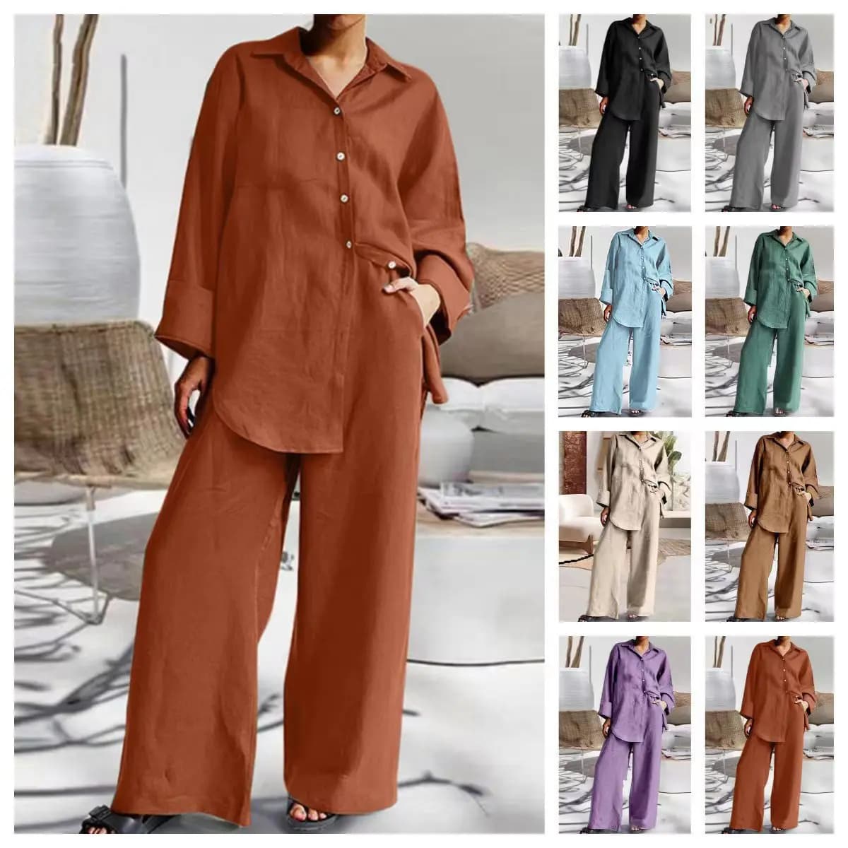 Fashionable Long Sleeve Shirt plus Size Loose Sportswear Set for Women Autumn Season Casual Commute Style Chinese Manufacturer
