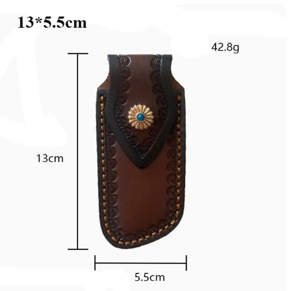 Nuova Custodia per Coltello con Fibbia per Cintura, Multistile, in Pelle, Multifunzione, Borsa Porta Attrezzi, Accessori per Esterni