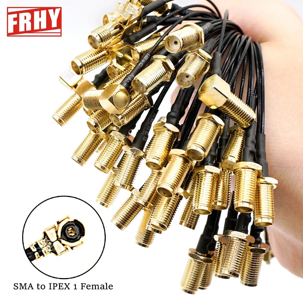 Cavo coassiale RF Pigtail da 5 pezzi IPX 1 a SMA femmina/maschio - Estensione antenna WiFi RG1.13 a bassa perdita per router/droni/IoT