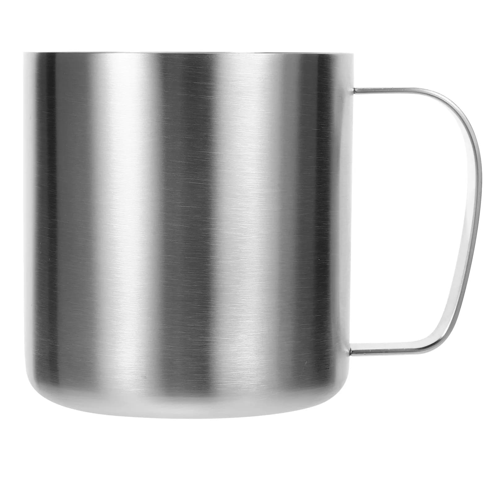 Tazza da Birra in Acciaio Inossidabile da 480 ml, a Parete Singola, Finitura Liscia e Lucida, per Birra, Vino, Acqua Salata