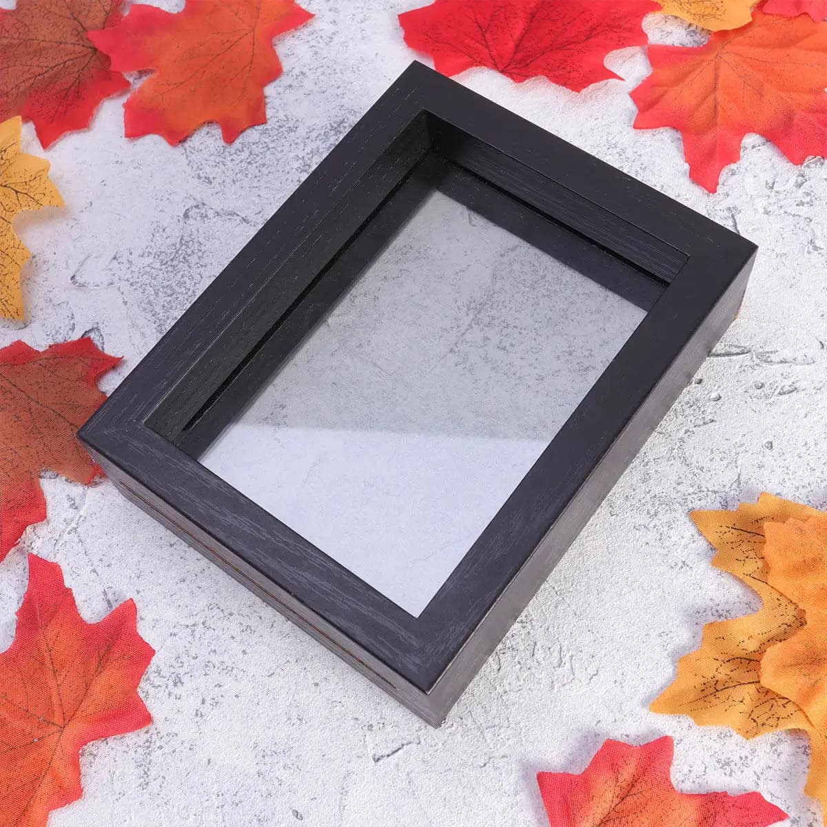 1pc 6 Inch Wooden Double-Sided Dry Flower Specimen Frame For Plant Leaves Display Photo Picture Holder Wall Decor Home Living